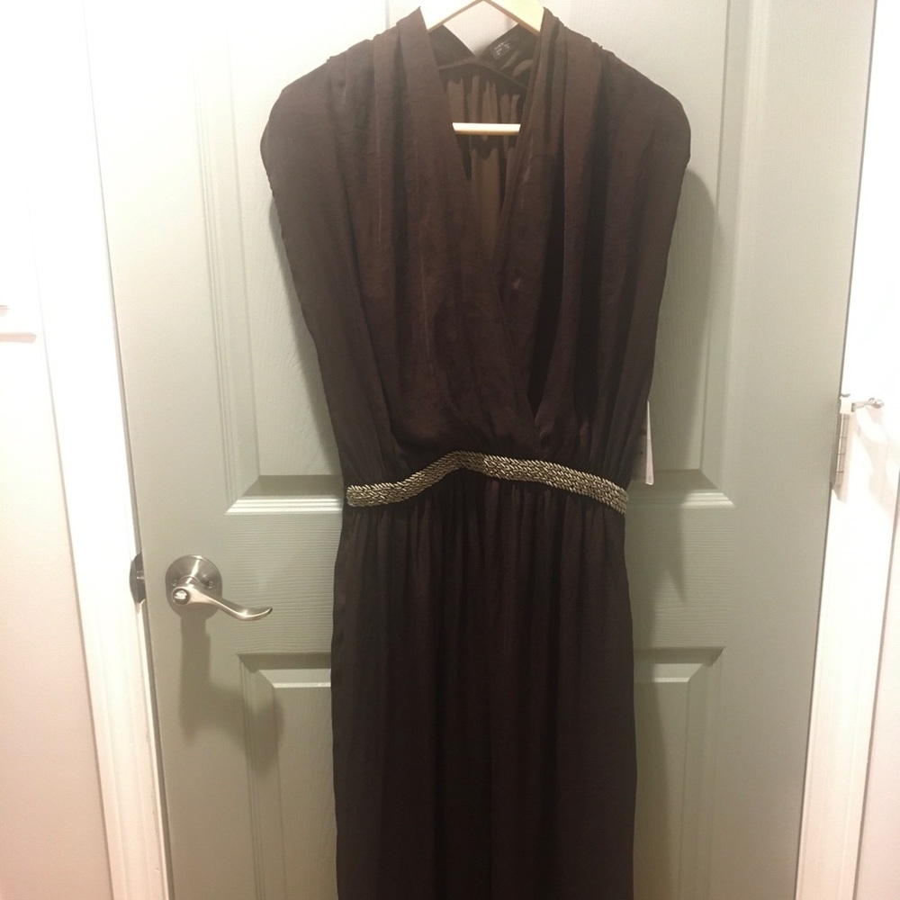 NWT Zara Roman inspired jeweled belt maxi dress